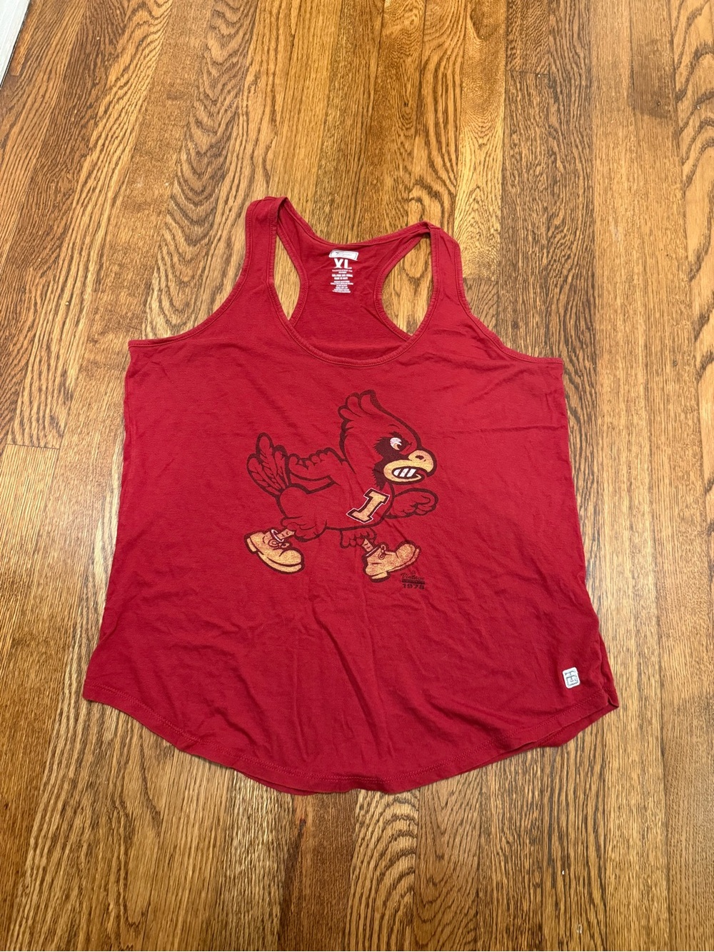 Iowa State Women’s Red Cyclone Cy racerback tank top size XL